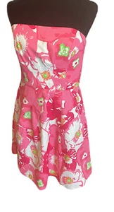 Lilly Pulitzer Dress Size 8 Paige Smith Pattern It Can Be Arranged Spring 2011 - Picture 1 of 12