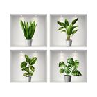 Home Decoration Creative Plants Potted 3D Decal Wall Stickers Greenery Bonsai