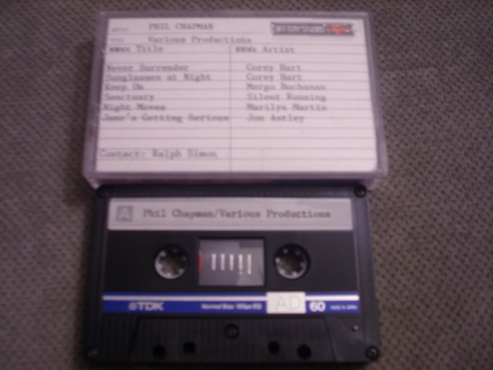 RARE PROMO Phil Chapman prod CASSETTE TAPE Corey Hart SILENT RUNNING Rick Astley - Image 1 of 1