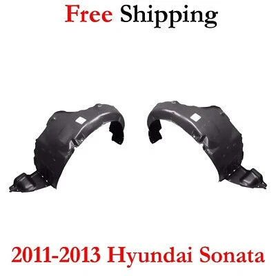 For 2011-2013 Hyundai Sonata Fender Liner Front Driver & Passenger Side Set 2pcs Foto 1 de 4