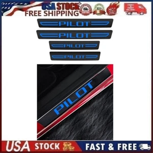 4PCS Car Door Sill Decal Cover Anti-Scratch Protector For Honda Pilot Blue Sty 1 - Picture 1 of 15
