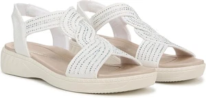 Sandalia Bzees For Lifestride para mujer Lilly blanca brillante con tiras nueva/sin caja 7,5 M - Imagen 1 de 5