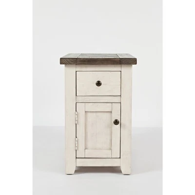 Madison County Rustic Reclaimed Pine Farmhouse Chairside Table - Image 1 of 4