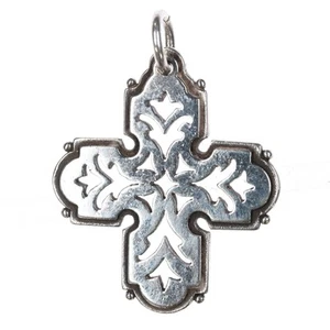 Retired James Avery openwork cross pendant sterling silver - Picture 1 of 5
