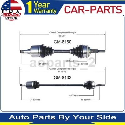 Eje delantero TrakMotive CV eje articulado para Chevrolet Cavalier 1999 1998 Foto 1 de 3
