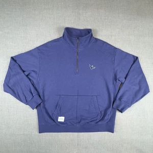 Mark Gonzales Shmoo Sweatshirt Herren Extra Large blau Viertelreißverschluss Stehkragen - Bild 1 von 11