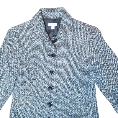 Croft & Barrow Women's Black and White Tweed Coat Lined Size Small Vintage 1973 - Image 1 of 4