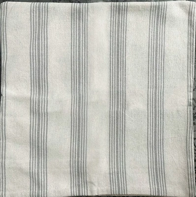 QUINCE Neutral w/ Beige (Gray) Stripes Pillow Cover 20x20" NIB - Image 1 of 4