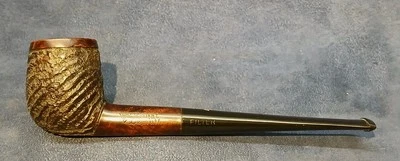  WDC Royal Demuth #27 Partially Rusticated 1934 Patent Billiard Tobacco Pipe  - Image 1 of 4