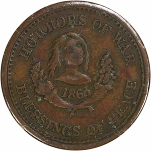Ficha de la Guerra Civil de 1863 horrores patrióticos de guerra 256/433 en estado bastante bueno sin certificación #732 - Imagen 1 de 2
