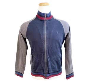 Abrigo Chaqueta Deportiva Original Penguin Para Hombre Talla L Grande Multicolor Azul-Gris - Imagen 1 de 5
