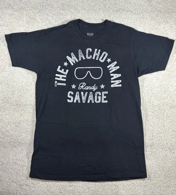Vintage Macho Man Randy Savage Black T-shirt Size Mens Medium WWE WWF WCW Black - Image 1 of 4