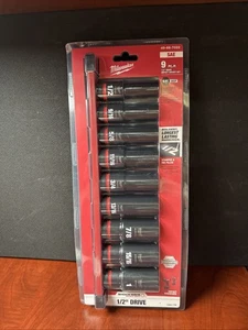 Milwaukee 49-66-7022 SHOCKWAVE 1/2" Drive SAE Juego de enchufes de 6 puntos - 9 piezas (8540) - Imagen 1 de 2