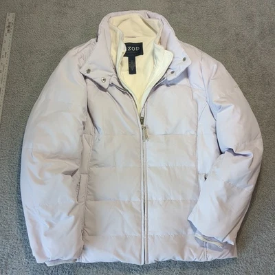 Izod Women's Down Puffer Jacket Lilac Size Large - Image 1 of 4