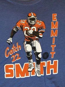Rare Homage Emmitt Smith 2X Catch 22 Graphic Shirt Blue NFL Retro Florida Gators - Picture 1 of 4