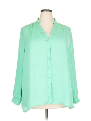 Blusa Myrtlewood Mujer Verde Manga 3/4 3X Plus Foto 1 de 4