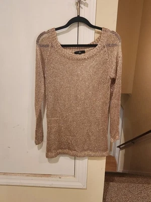Suéter Missguided Metálico Dorado Tejido Abierto Para Mujer Talla S Transparente Ligero... Foto 1 de 4