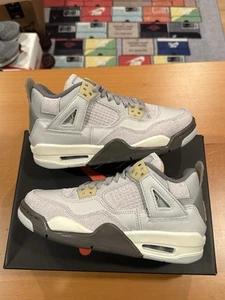 Size 4.5Y - Nike Air Jordan 4 Retro GS SE Craft Beige Grey DV2262-021 Sneakers - Picture 1 of 7