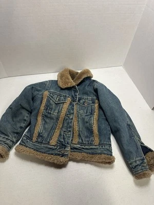 Route 66 Fur Lined Child’s Size 4/5 Jean Jacket Y2K Vtg Button Up Warm - Image 1 of 4