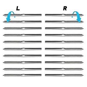 T316 Stainless Steel Swage Lag Screw Stud Fit 1/8" Cable Railing - Picture 1 of 5
