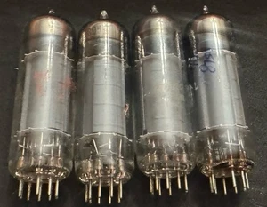 (4) GM Matched NOS Sylvania 6BQ5/EL84 Audio Tubes Solid Plate - Bild 1 von 15