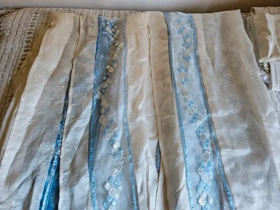 2 tende bianco celeste nuove - Immagine 1 di 2