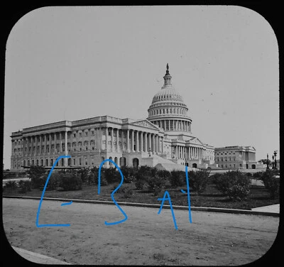 THE CAPITOL WASHINGTON USA C1890 Magic Lantern Slide ANTIKES FOTO MCALLISTER - Bild 1 von 4
