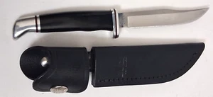 VINTAGE BUCK 102 WOODSMAN FIXED BLADE HUNTING KNIFE WITH LEATHER SHEATH USA MADE - Picture 1 of 14