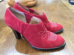 Donald Pliner Alice Tomate Wildleder 3,5" Absatz Schuhgröße 8,5 NIE GETRAGEN - Bild 1 von 12