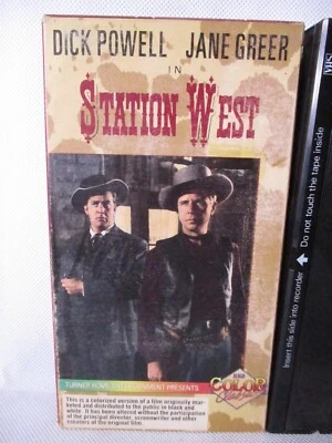 Station West 1948 1989 VHS Movie Colorized, Dick Powell, Jane Greer, Turner - Image 1 of 4
