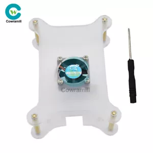 Clear Raspberry Pi 4 Model B/3B+/3B/2B +Cooling Fan DC 5V Raspberry Acrylic Case - Picture 1 of 5