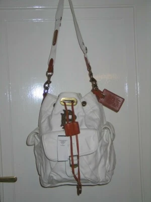 Ralph Lauren White Canvas Duffle style Tote / Shoulder Bag - Image 1 of 4