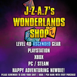 PS/XBOX/PC Tiny Tina's Wonderlands LEVEL 40 ASCENDED GEAR (LEGIT)
