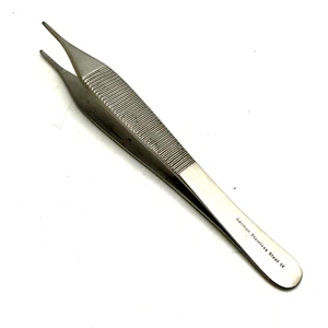 Pinzas de tejido Adson 4,75" dentadas quirúrgicas dentadas de acero inoxidable alemán - Imagen 1 de 1