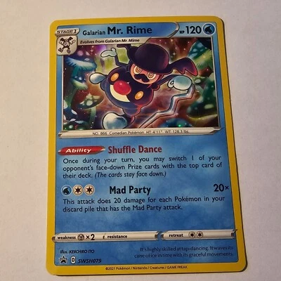 Galarian Mr. Rime SWSH079 Holo Promo Sword & Shield Promos Pokémon Card MP - Image 1 of 4