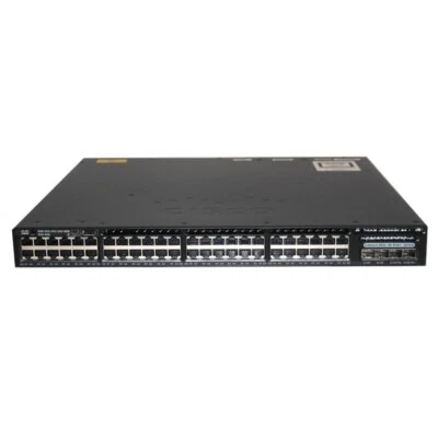 NEW Cisco WS-C3650-48FD-S V05 Switch 2 PWR-C2-1025WAC 2x10G Uplink Ports - Image 1 of 2