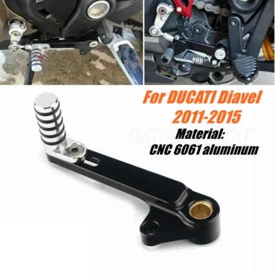 Palanca de cambios ajustable CNC pedal de cambio negro para Ducati Diavel 2011-2015 Foto 1 de 4