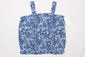 Hurley Big Girls Printed Chambray Tank Top Elastic Blue 487709 - Picture 1 of 2