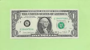 1969D ..UNCIRC $1 G 1848 9769 A .... 1969D $1 G-A NICE NOTE FRN - Picture 1 of 2