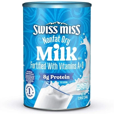 Bote de leche seca sin grasa Swiss Miss con vitaminas A y D de 12,98 oz Foto 1 de 4