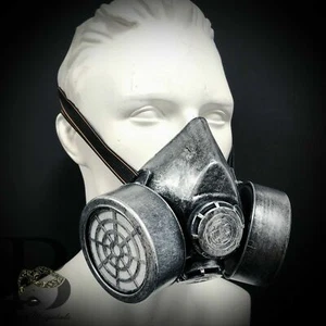 Silver Respirator Steampunk Gas Mask Mouth Masquerade Halloween Cosplay - Picture 1 of 1