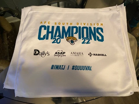 JACKSONVILLE JAGUARS CHARGERS AFC South Champions Rally Towel LIMITED Cover