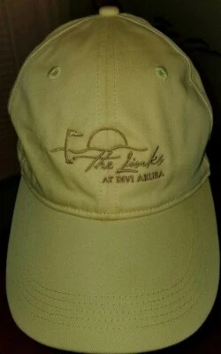 Cutter &  Buck The Links at Divi Aruba Yellow Men’s Adjustable Cap Hat Golf  - Image 1 of 4
