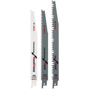 Bosch 3 Piece Reciprocating Saw Blade Set for Cutting Wood and Metal - Picture 1 of 6