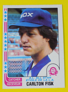 1982 O-Pee-Chee #58 Carlton Fisk All-Star Baseball Card (Chicago White Sox)