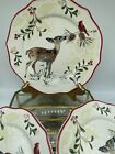 Set of Three, BHG, Winter Forest, Spotted Deer & Cardinal, Salad Plates