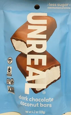 Unreal Dark Chocolate Coconut Mini Bars 4.2 oz ~ 8 Candy bars - Image 1 of 2