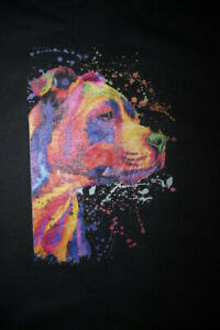 Pit Bull- Colorful Pit Bull Profile- Staffordshire Terrier Hoodie Sweatshirt 4Xl