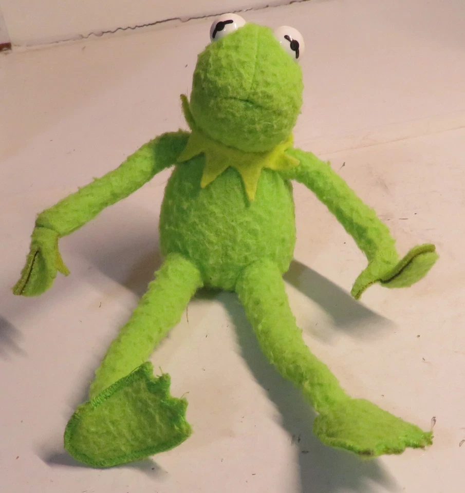 Vintage APPLAUSE PLUSH KERMIT THE FROG POSEABLE Sad Kermit MINI 7" Plush Felt - Image 1 of 4