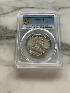 1958 Franklin Half Dollar 50C PCGS MS61 - Picture 1 of 2